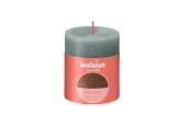 Bolsius Bougie bloc rustique 80/68 Sunset Eucalyptus Vert+ cuivre