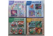 4-in-1 Puzzel (4/6/9/12 Stukjes)