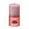 Bolsius Sunset Collection Bougie bloc rustique 130/68 Sunset Cendre Rose et Rouge