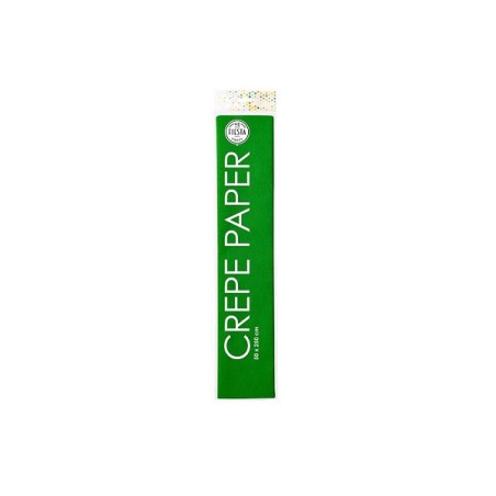 Papier crépon 50x250cm vert pomme lot de 12 rouleaux