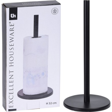 Porte-rouleau de cuisine acrylique 15x32cm noir