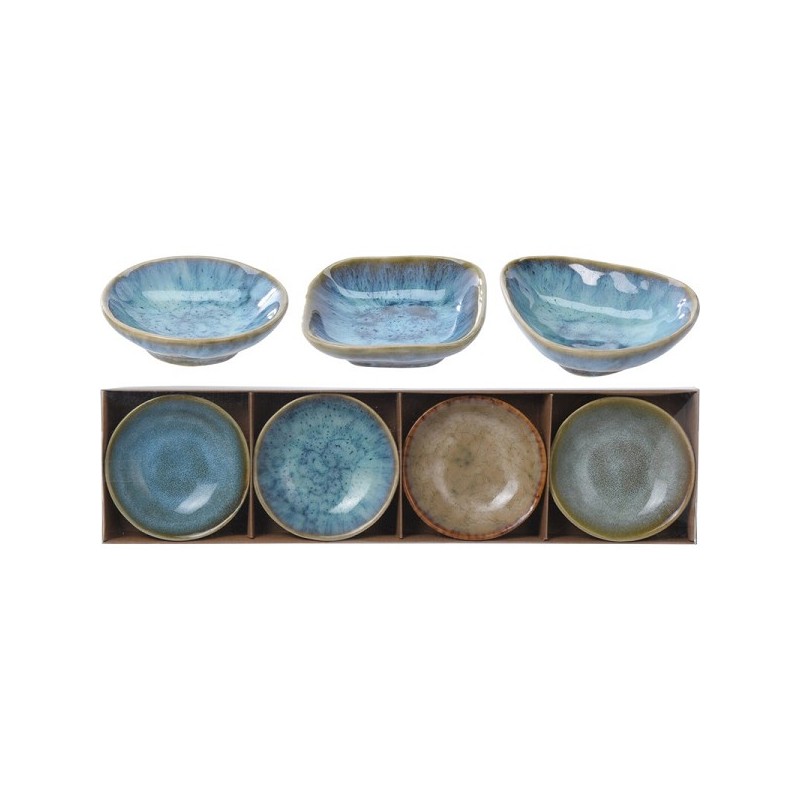 Set de plateaux à collation 4 pièces 8,5x8,5cm