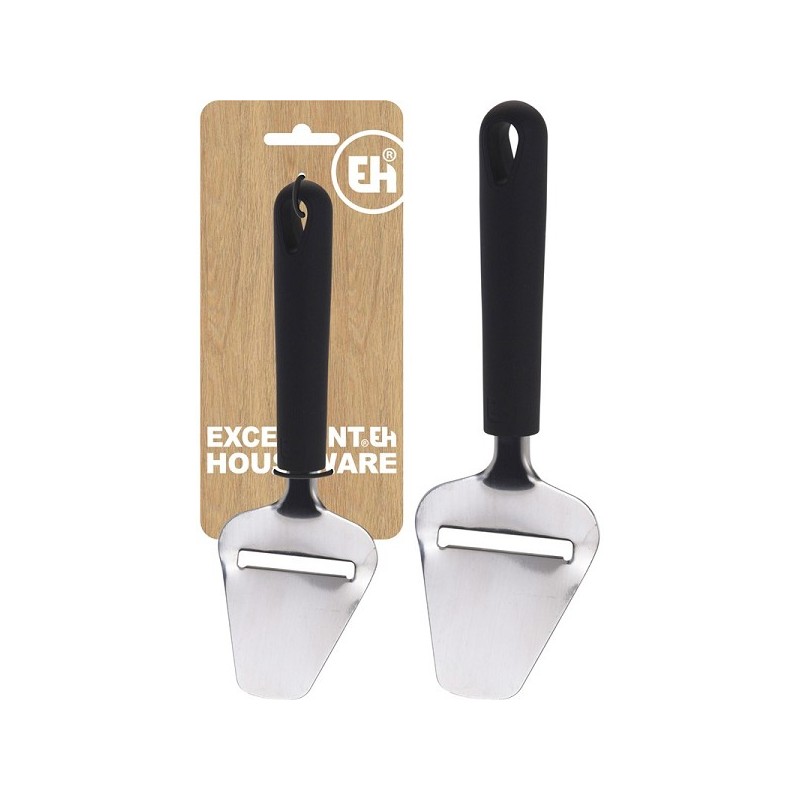 Excellent Houseware  Kaasschaaf RVS met kunststof handvat 23cm