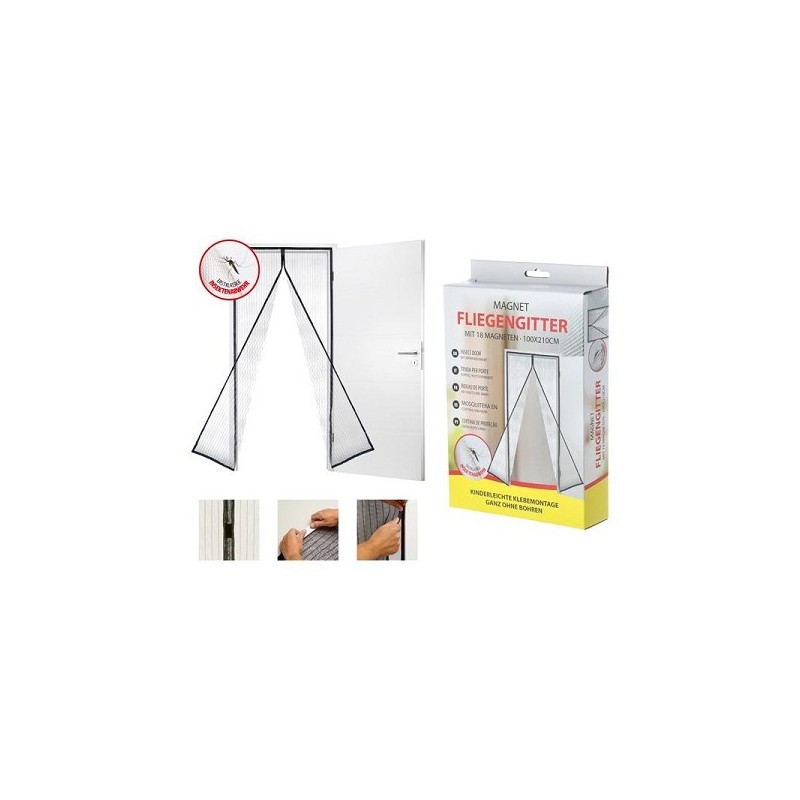 Rideau de porte moustiquaire magnétique 100x210cm