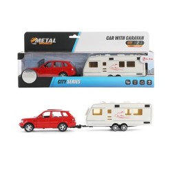 Toi Toys Voiture rétractable avec caravane 1:48