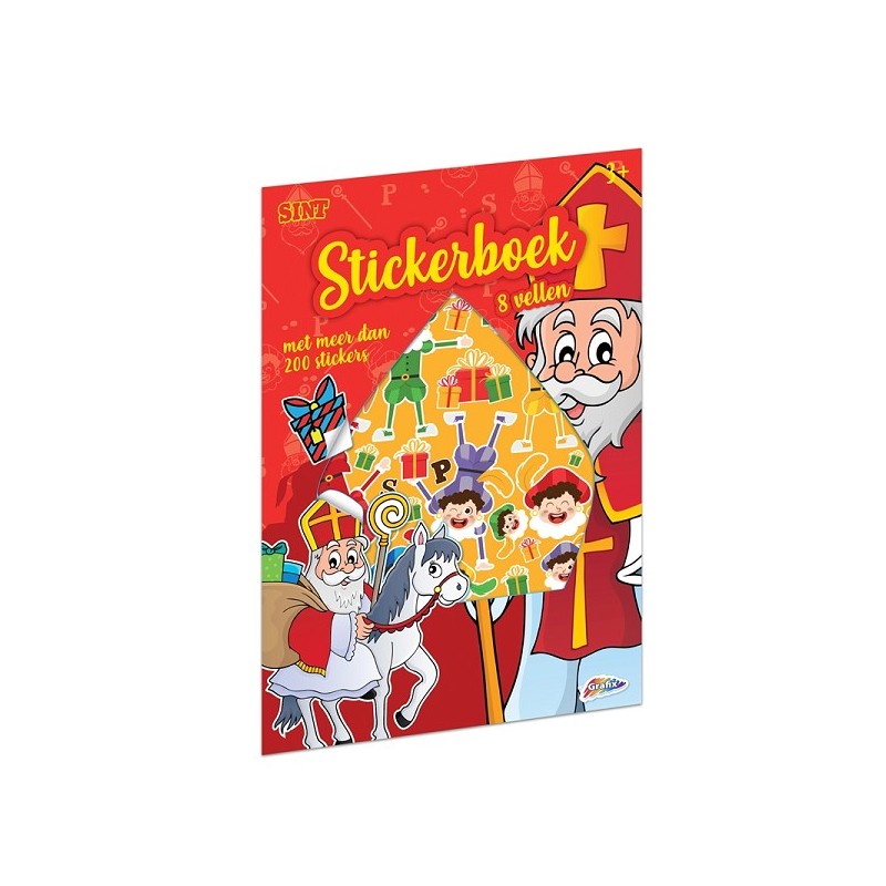 Grafix Sint Stickerboek A4, 8 vellen