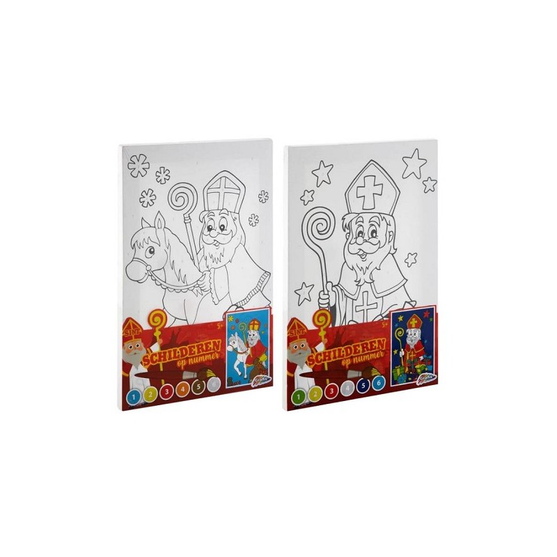 Grafix Sint Canvas Schilderen Op Nummer 30cm