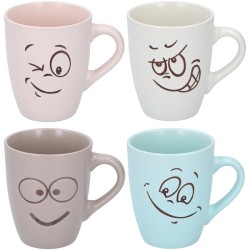 Mug avec visage Ø8,8x10,7cm 387ml
