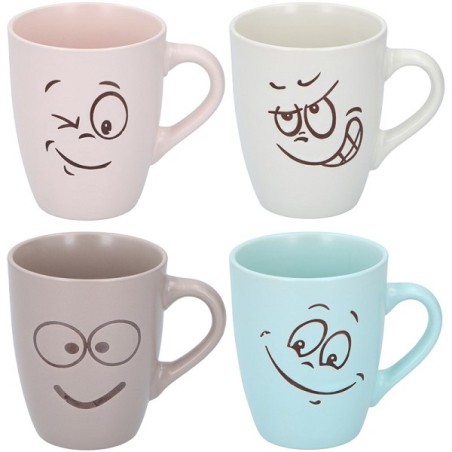 Mug avec visage Ø8,8x10,7cm 387ml