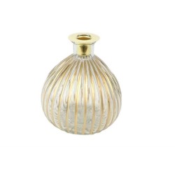 Fles kandelaar glas Rondo 13x15cm goud
