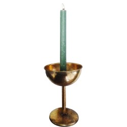 Kandelaar Vivan van metaal dia12.5x17.5cm antiek goud (exclusief kaars )