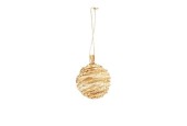 Dijk Natural Collections Pendentif de Noël boule de roseau 10cm