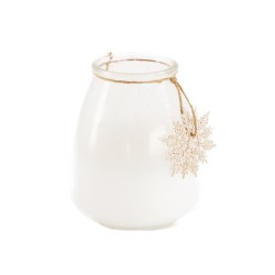 Dijk Natural Collections Lampe éolienne en verre blanc Ø13x15cm
