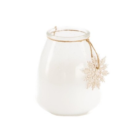 Dijk Natural Collections Lampe éolienne en verre blanc Ø13x15cm