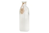 Dijk Natural Collections Fles van glas Ø7x20.5cm met decoratie ster glitter