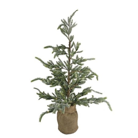 Sapin de Noël artificiel finition neige avec éclairage LED et sac