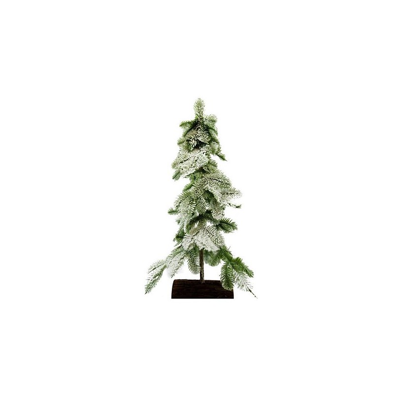 Sapin de deuil en plastique finition neige 30x30x60cm