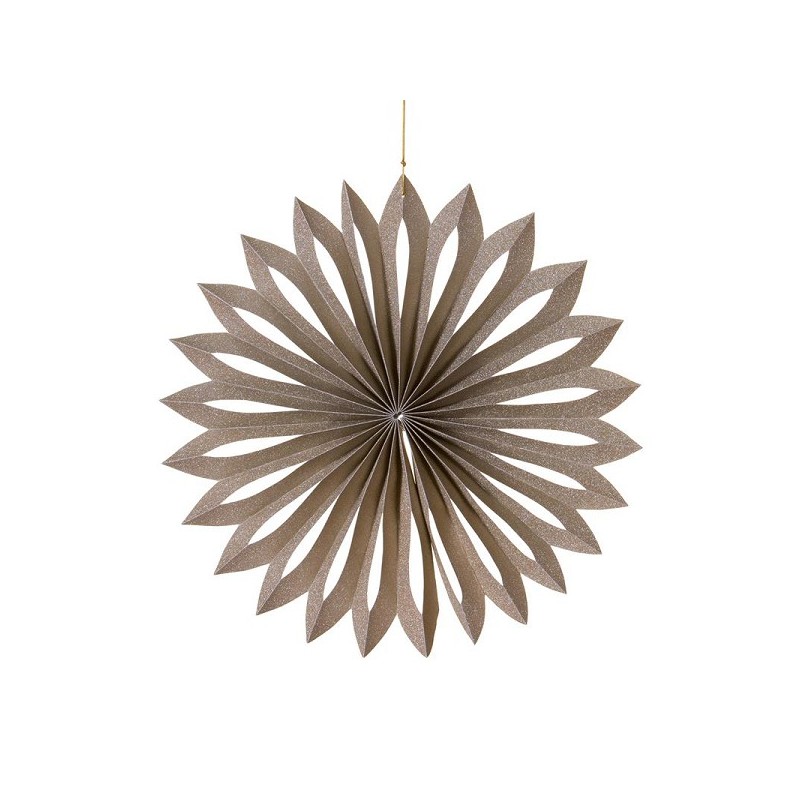 Décoration à suspendre flocon de neige Ø 30cm gris