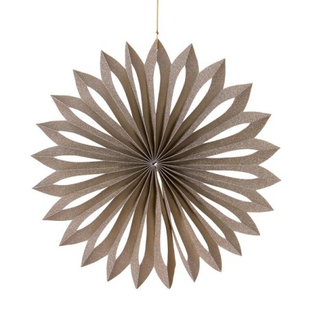 Décoration à suspendre flocon de neige Ø 30cm gris