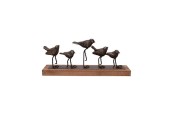 Beeld groep van 5 Vogels metaal Tromvik 10x19x46cm