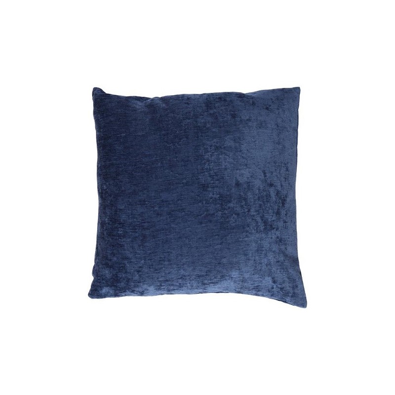Coussin Dastak velours 45x45cm bleu