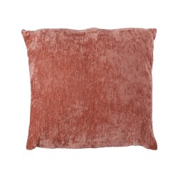 Coussin Dastak velours 45x45cm rose