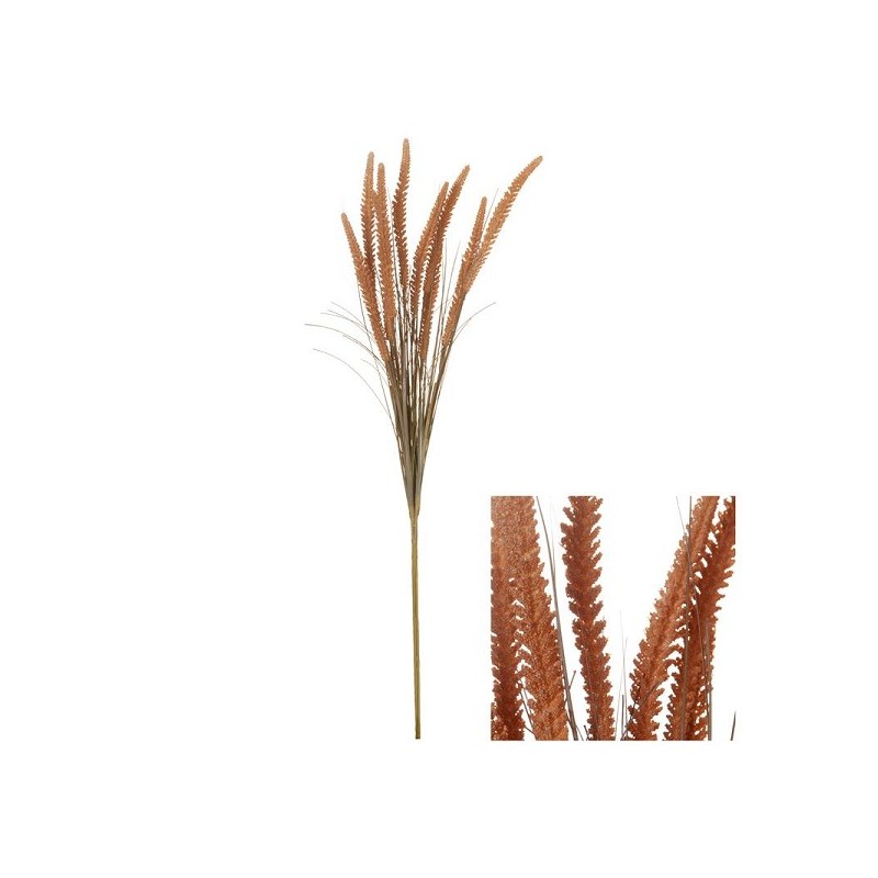 Fleur artificielle Herbe 12x12x56cm cuivre