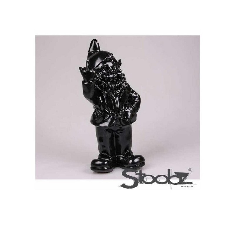 Stoobz Statue Polystone Gnome f*ck you noir 10cm