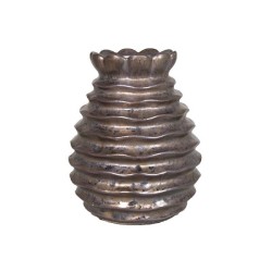 Vase à fleurs Togo Ø10/16xh19cm céramique bronze