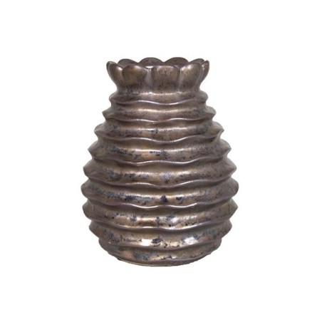 Vase à fleurs Togo Ø10/16xh19cm céramique bronze