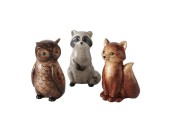 Boltze Home Beeld bosfiguur Rimmy H10cm verkrijgbaar in wasbeer, vos of uil