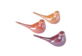 Boltze Home Bird perly brillant H8cm L16cm céramique orange/rouge