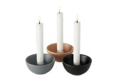 Boltze Home Bougeoir dia10cm H5cm en céramique mate (hors bougies)
