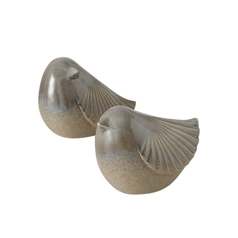 Boltze Home Bird céramique Jolly H12cm L16cm gris/marron