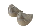 Boltze Home Bird céramique Jolly H12cm L16cm gris/marron