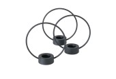 Boltze Home Set de photophores 3 pièces H20cm métal noir