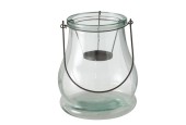 Boltze Home Theelichthouder Claire H26cm transparant glas met metalen houder voor theelichtje