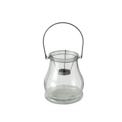 Boltze Home Photophore Claire H18cm verre transparent