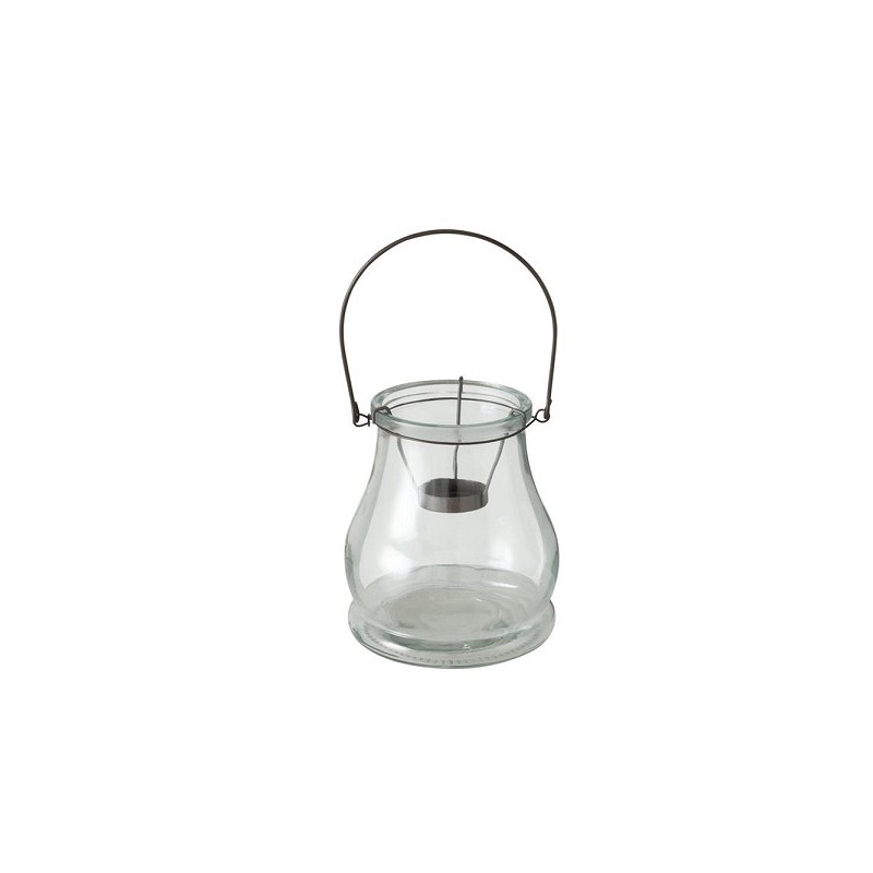 Boltze Home Photophore Claire H18cm verre transparent