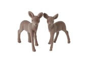 Boltze Home Cerf Nelle 2 pièces marron H15cm