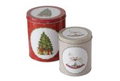 Boltze Home Voorraadblik kerst 2-delig metaal H13 en 16cm Delight
