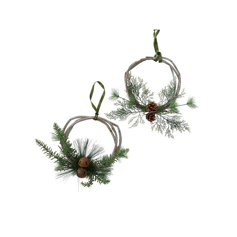 Boltze Home Krans met dennentak H35cm Kallia