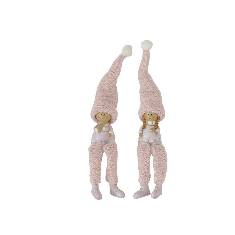 Boltze Home fille Lanaya avec jambes pendantes 4x4x25cm Polyrésine