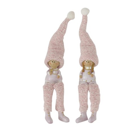 Boltze Home fille Lanaya avec jambes pendantes 4x4x25cm Polyrésine