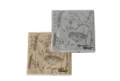 Boltze Home Serviettes Lin 33x33cm 20 pièces disponibles en beige ou gris