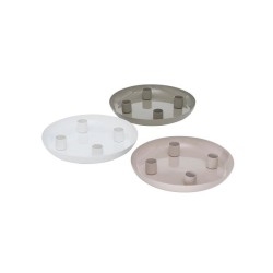 Boltze Home Bougeoir métal dia 20cm H3cm pour 4 bougies (hors bougies)