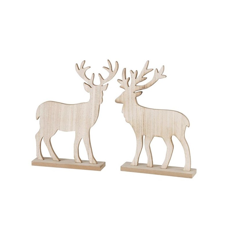 Boltze Home Figurine cerf Kigan MDF H30cm