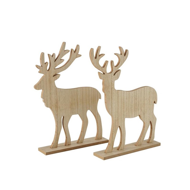 Boltze Home Figurine cerf Kigan MDF H45cm