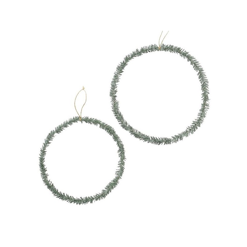 Boltze Home Decohanger Rumba cirkel set a 2 glitter groen Dia 27-en 33cm