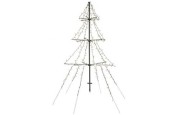Kerstboom vorm LED buitenverlichting vrijstaand 180cm 330LED lampen hoog warmwit met timer IP44 5m aanloopsnoer